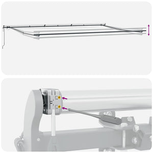 Automatische LED Markise Braun 600x300 cm