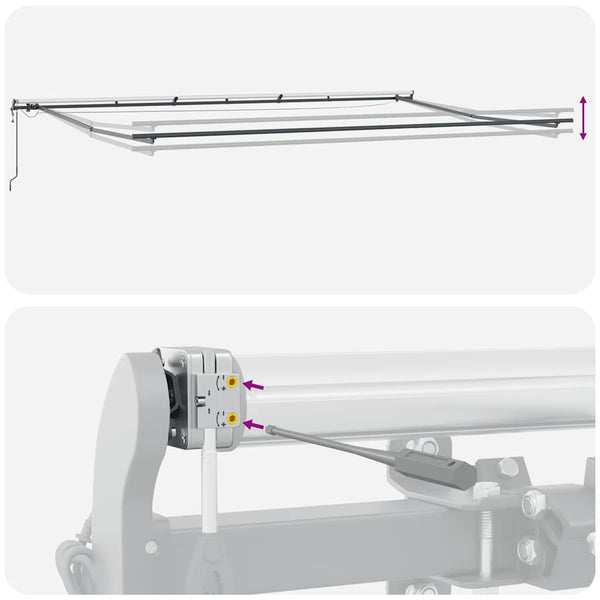 Automatische LED Markise Braun 600x300 cm