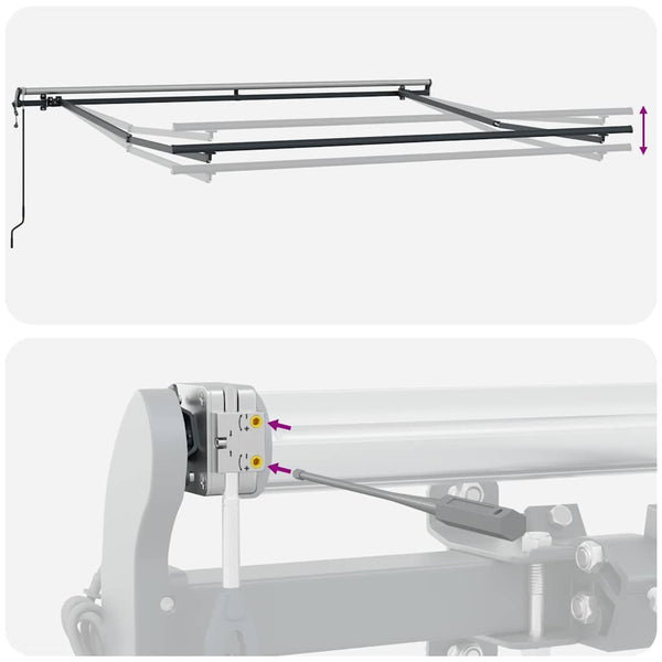 Automatische Markise Anthrazit & Weiß 300x250 cm