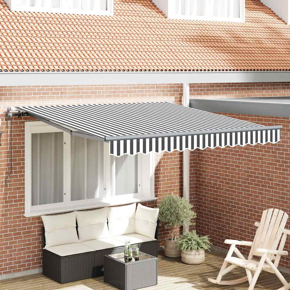 vidaXL Auvent automatique anthracite et blanc 300x250 cm
