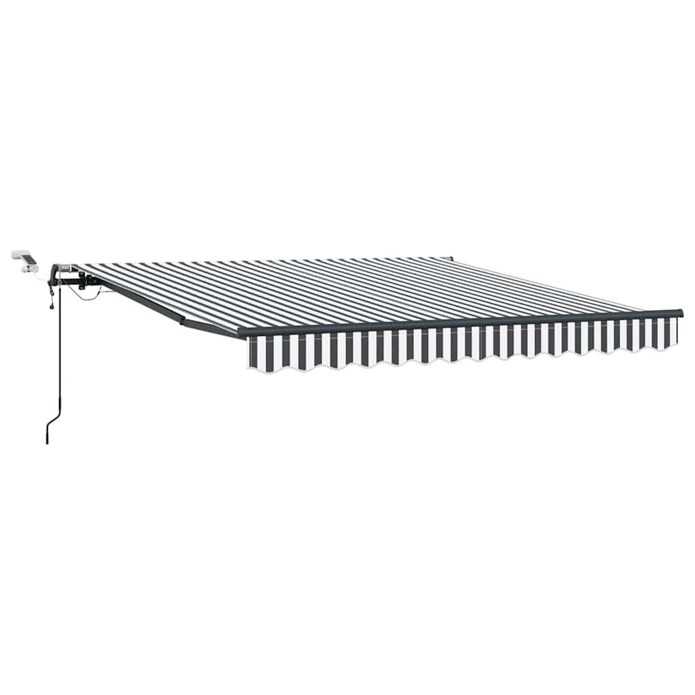 Automatische LED Markise, Anthrazit & Weiß, 300x250 cm