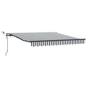 Automatische LED Markise, Anthrazit & Weiß, 300x250 cm