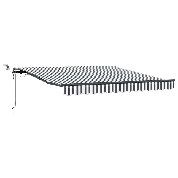 Automatische LED Markise, Anthrazit & Weiß, 300x250 cm