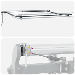 Automatische LED Markise, Anthrazit & Weiß, 300x250 cm