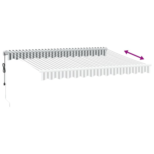Automatische Markise Anthrazit & Weiß 350x250 cm