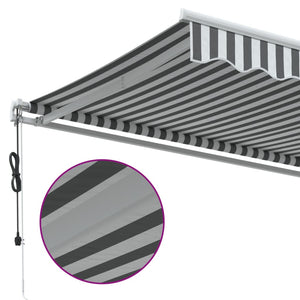 Automatische Markise Anthrazit & Weiß 350x250 cm