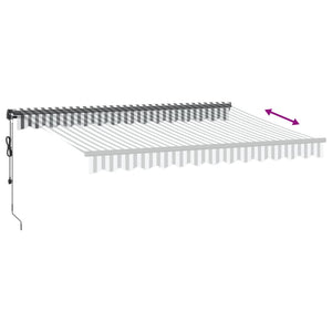 Automatische Markise Anthrazit & Weiß 350x250 cm