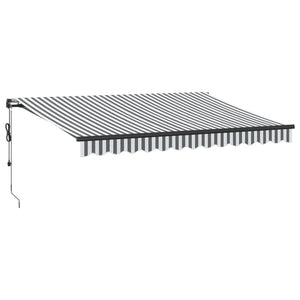 Automatische LED Markise, Anthrazit & Weiß, 350x250 cm