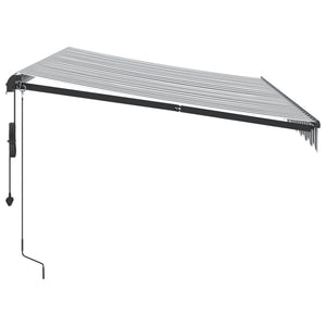 Automatische LED Markise, Anthrazit & Weiß, 350x250 cm
