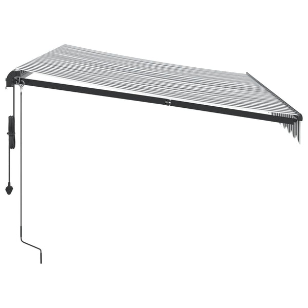 Automatische LED Markise, Anthrazit & Weiß, 350x250 cm