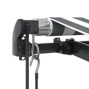 Automatische LED Markise, Anthrazit & Weiß, 350x250 cm