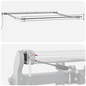 Automatische Markise Anthrazit & Weiß 400x300 cm