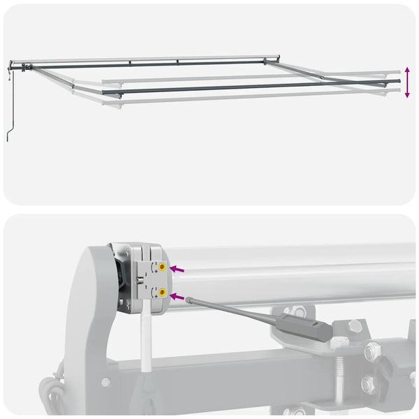 Automatische Markise Anthrazit & Weiß 400x300 cm
