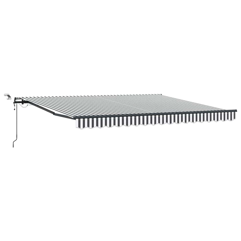 Automatische LED Markise Anthrazit & Weiß 400x300 cm