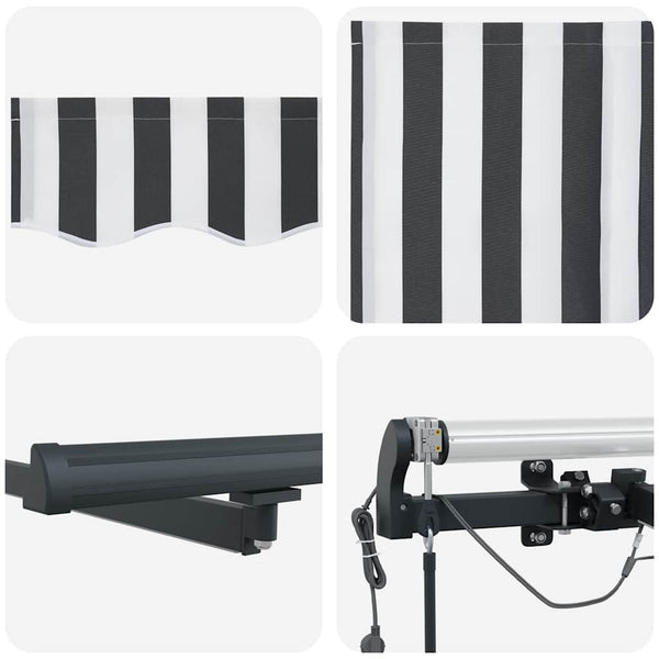 Automatische LED Markise Anthrazit & Weiß 400x300 cm