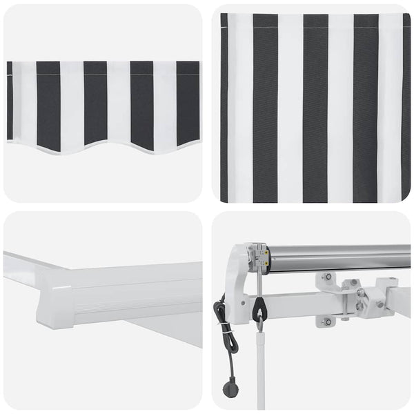Automatische Markise Anthrazit & Weiß 450x300 cm