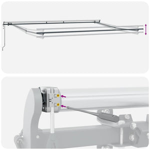 Automatische Markise Anthrazit & Weiß 450x300 cm