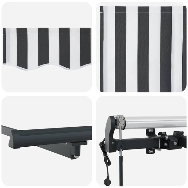 Automatische Markise Anthrazit & Weiß 450x300 cm