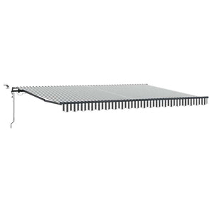 Automatische LED Markise, Anthrazit & Weiß, 450x300 cm