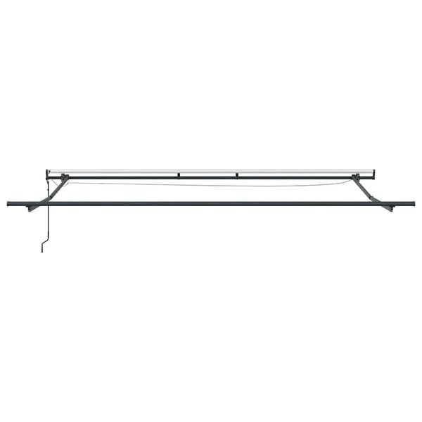 Automatische LED Markise, Anthrazit & Weiß, 450x300 cm