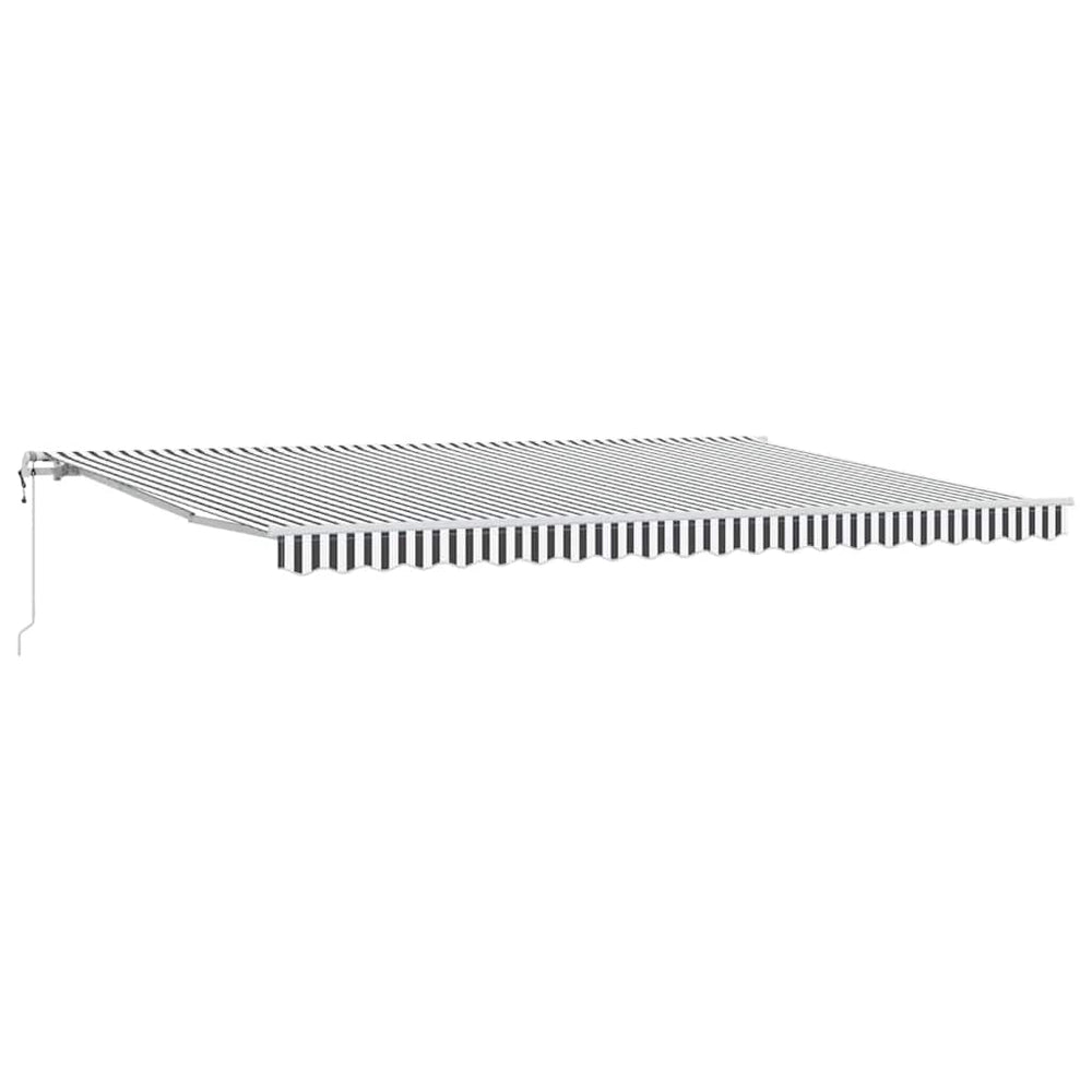 Automatische Markise Anthrazit & Weiß 500x300 cm