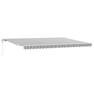 Automatische Markise Anthrazit & Weiß 500x300 cm