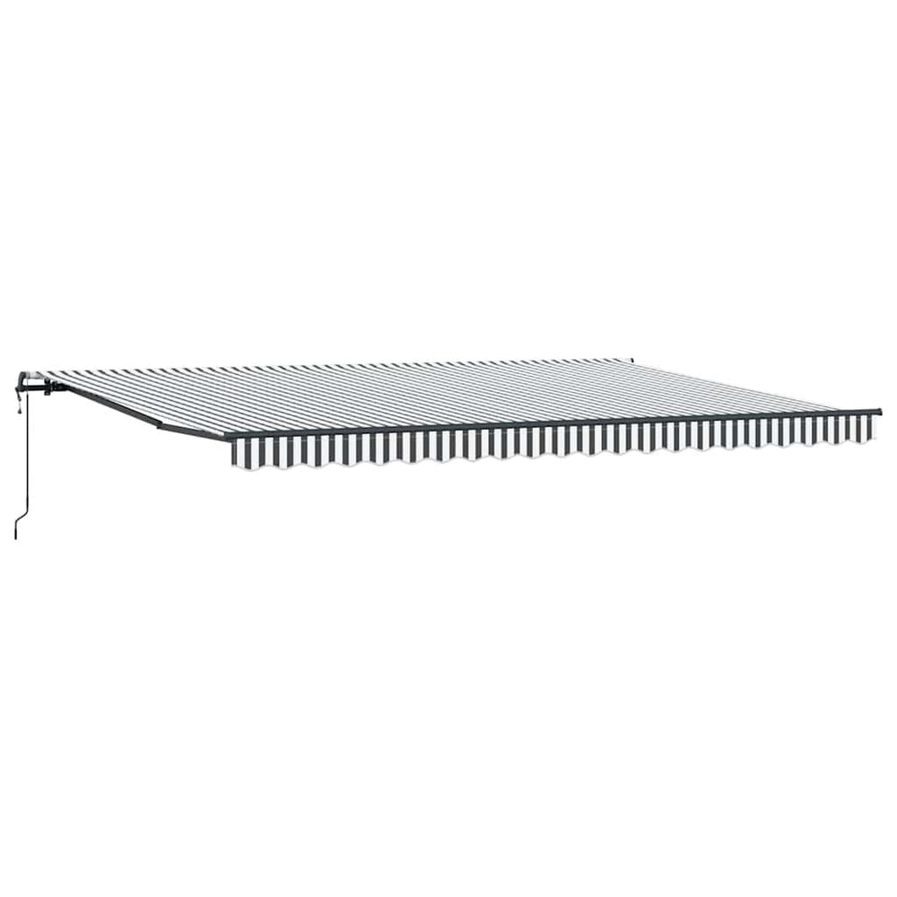 vidaXL Store banne automatique anthracite et blanc 500x300 cm