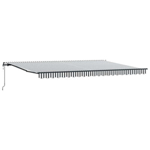 Automatische Markise Anthrazit & Weiß 500x300 cm