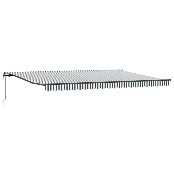 Automatische Markise Anthrazit & Weiß 500x300 cm