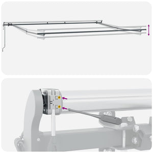 Automatische Markise Anthrazit & Weiß 500x300 cm