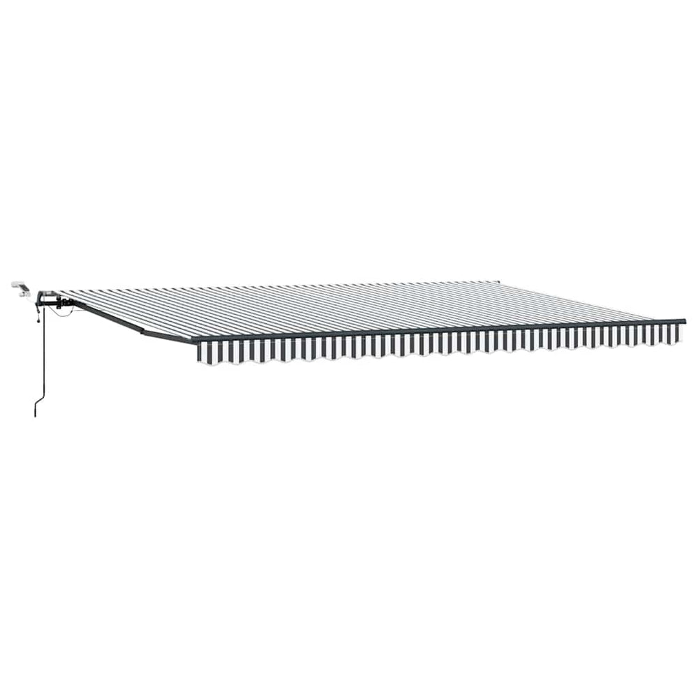 Automatische LED Markise Anthrazit & Weiß 500x300 cm