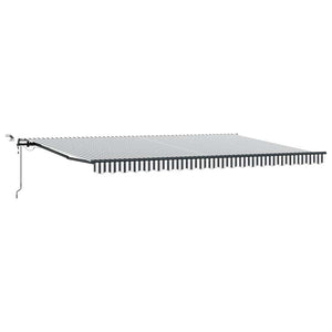 Automatische LED Markise Anthrazit & Weiß 500x300 cm