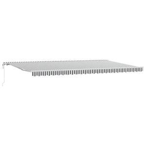 Automatische Einziehbare Markise 600x300 cm Anthrazit/Weiß