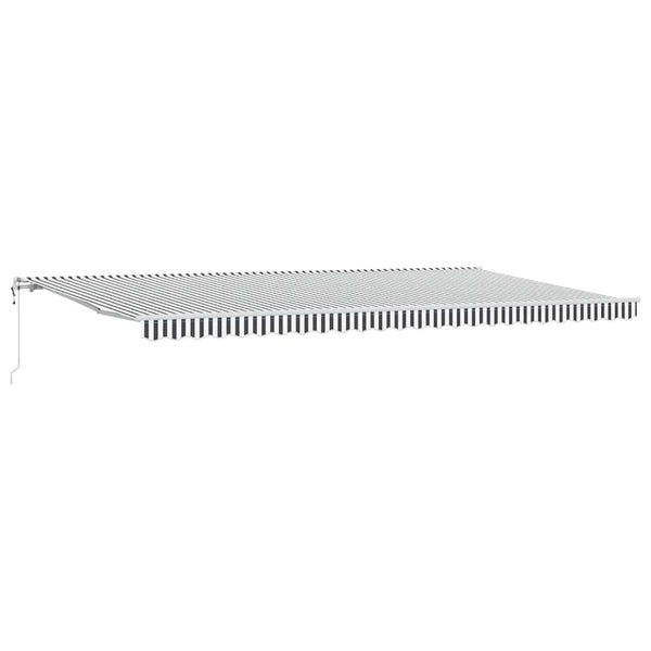 Automatische Einziehbare Markise 600x300 cm Anthrazit/Weiß
