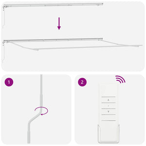 Automatische Einziehbare Markise 600x300 cm Anthrazit/Weiß