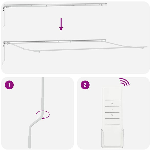 Automatische Einziehbare Markise 600x300 cm Anthrazit/Weiß