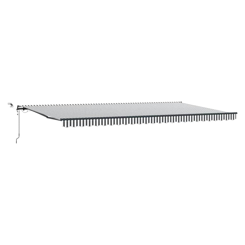 vidaXL Store banne motorisé à LED anthracite et blanc 600x300 cm