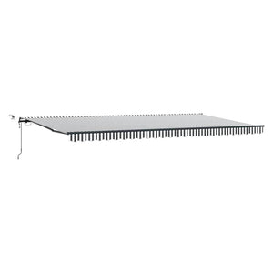 Automatische LED Markise 600x300 cm Anthrazit & Weiß