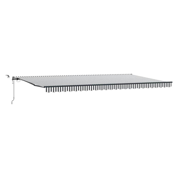 Automatische LED Markise 600x300 cm Anthrazit & Weiß