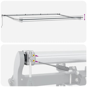 Automatische LED Markise 600x300 cm Anthrazit & Weiß