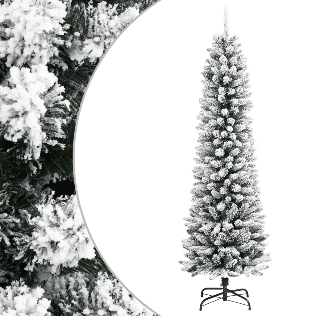 Schlanker, beschneiter Weihnachtsbaum, 150 cm