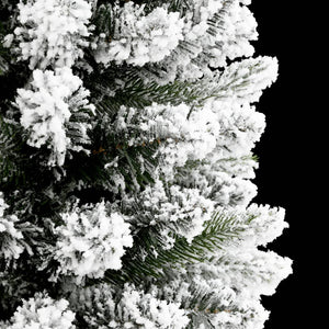 Schlanker, beschneiter Weihnachtsbaum, 210 cm