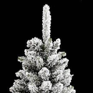 Schlanker, beschneiter Weihnachtsbaum, 210 cm