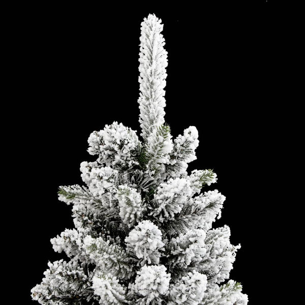 Schlanker, beschneiter Weihnachtsbaum, 210 cm
