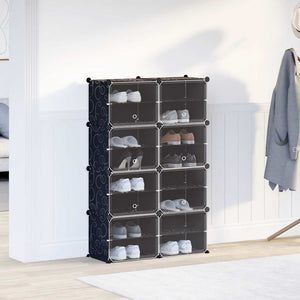 Regalsystem mit 8 Würfeln Schwarz