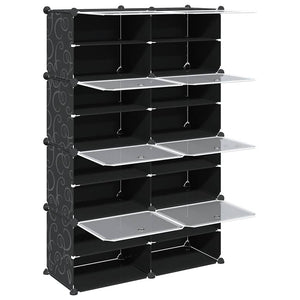 Regalsystem mit 8 Würfeln Schwarz