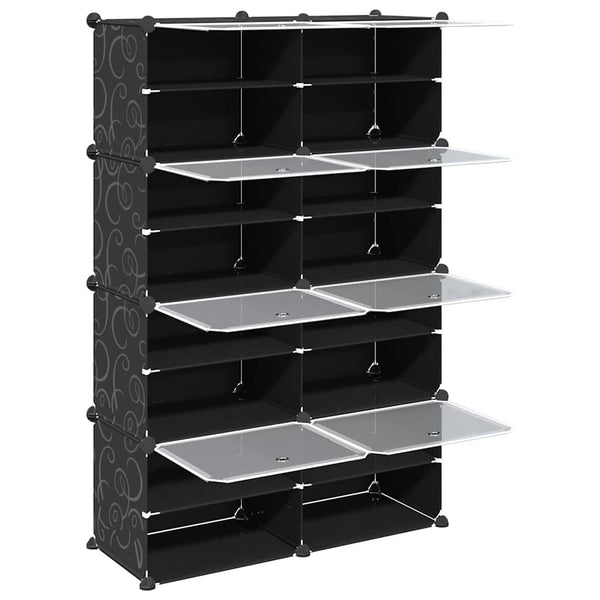 Regalsystem mit 8 Würfeln Schwarz