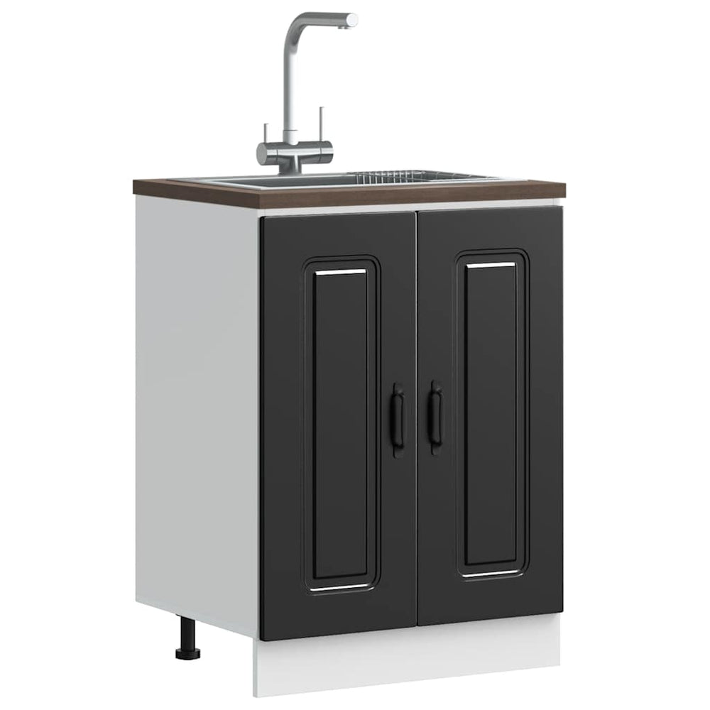 Spülenunterschrank Kalmar Schwarz 60 cm