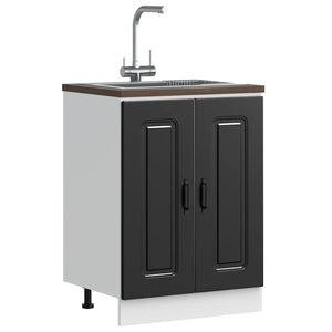 Spülenunterschrank Kalmar Schwarz 60 cm