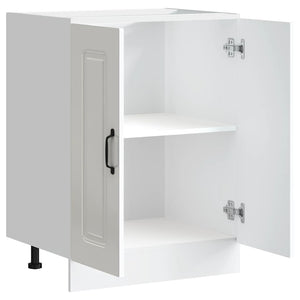 Spülenunterschrank Kalmar, Hochglanz Weiß, 60 cm